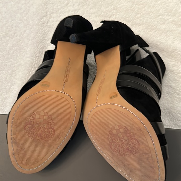 Vince Camuto 8.5 VC-Achika black suede with leather trim dress shoes. - Picture 3 of 9